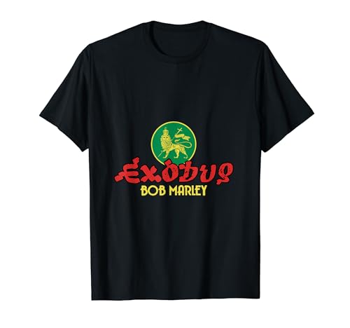 Bob Marley Éxodus Lion Negro Camiseta