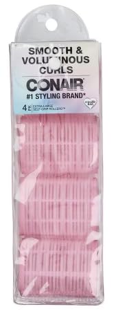 Conair Smooth & Voluminous, Self Grip Curls Rollers, Extra Large, Pink - 4 Count