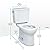TOTO Drake Two-Piece Round 1.6 GPF Universal Height TORNADO FLUSH Toilet with CEFIONTECT, Cotton White - CST775CSFG#01