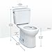 TOTO Drake Two-Piece Round 1.28 GPF Universal Height TORNADO FLUSH Toilet with CEFIONTECT, Ebony - CST775CEF#51