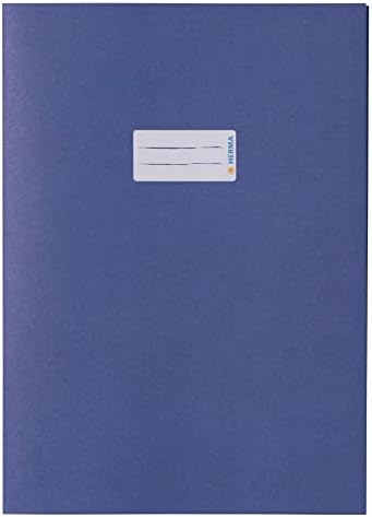 HERMA 5505 okładka na zeszyt A5, zielona, okładka na zeszyt z polem na opis, z mocnego papieru z recyklingu i bogatych kolorów, ochraniacz na zeszyty szkolne, kolorowe