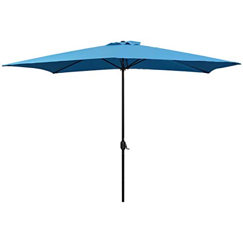 Sunset Vista Designssunset Vista Designs 300004 A Rectangle Outdoor Market Patio Umbrella With Push Button Tilt And Crank Lift 10 Feet Aqua Dailymail