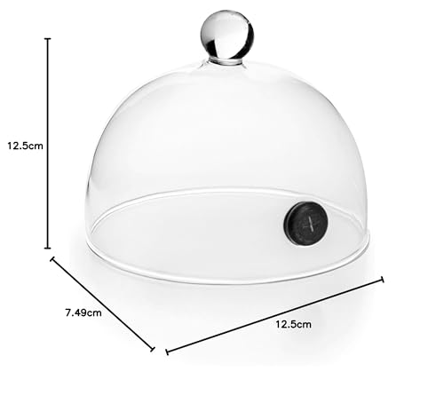 Miniatura 4 de Lacor 61813 Campana Para Ahumador De Alimentos Magic, Tapa De Cristal Con Válvula, Permite La Entrada De Humo, Vapor Y Aromas Para Ahumar Y Aromatizar Alimentos, Vidrio, Ø 12.5 X 7.5 Cm