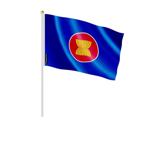 Mini drapeau Asie du Sud-Est 14x21cm pour décoration de festival culturel