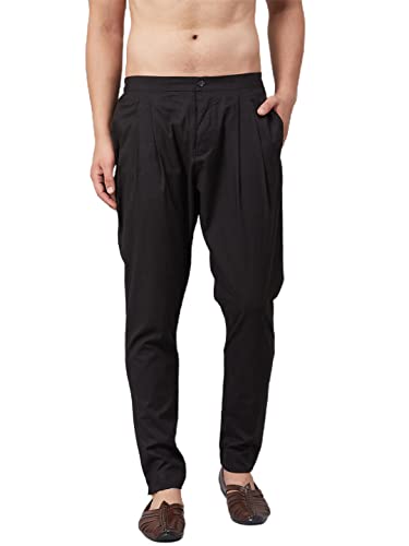 Image of See Designs Men's Cotton Regular Fit Lounge Pyjama | Soft & Breathable Sleepwear | Elastic Waist with Drawstring | Side Pockets | White