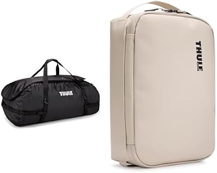 Thule Chasm 70L Duffel Bag with 11L Gear Cube M Bundle, Black