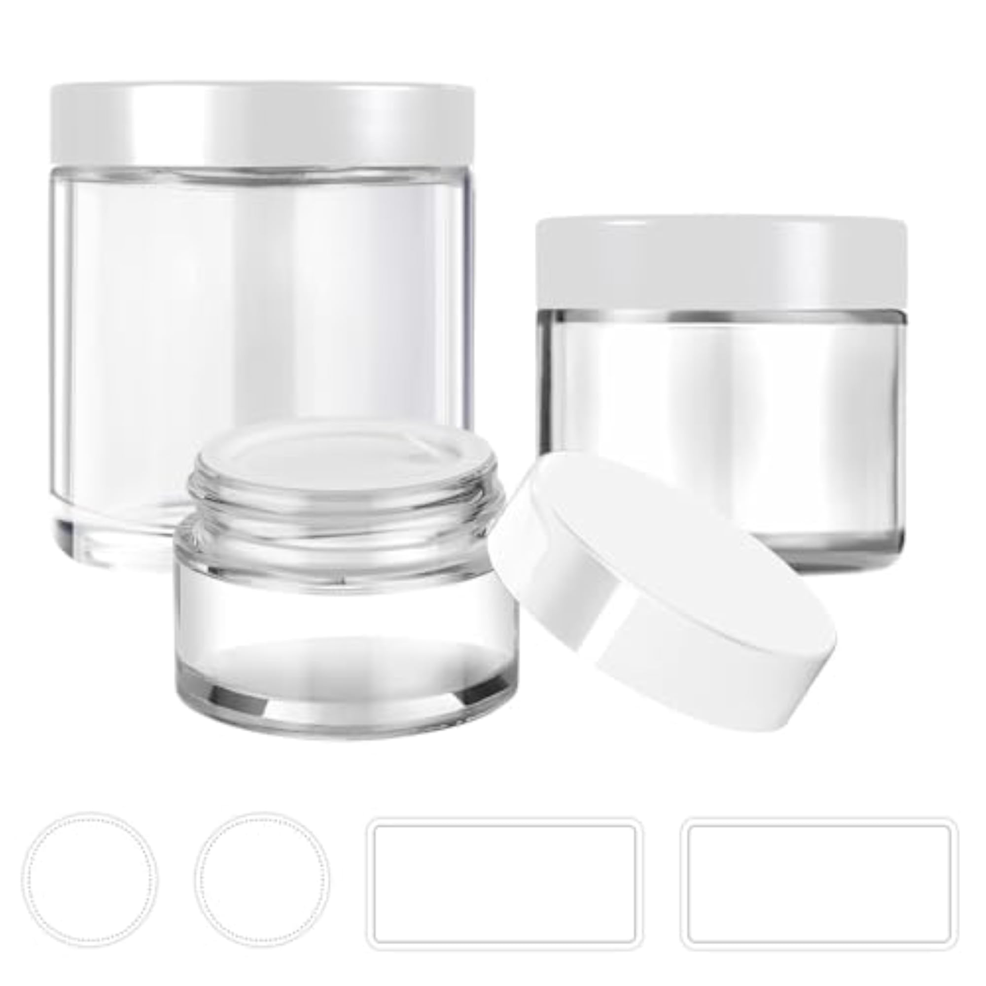 3 Pack Glass Jars with Lids for Creams and Lotions