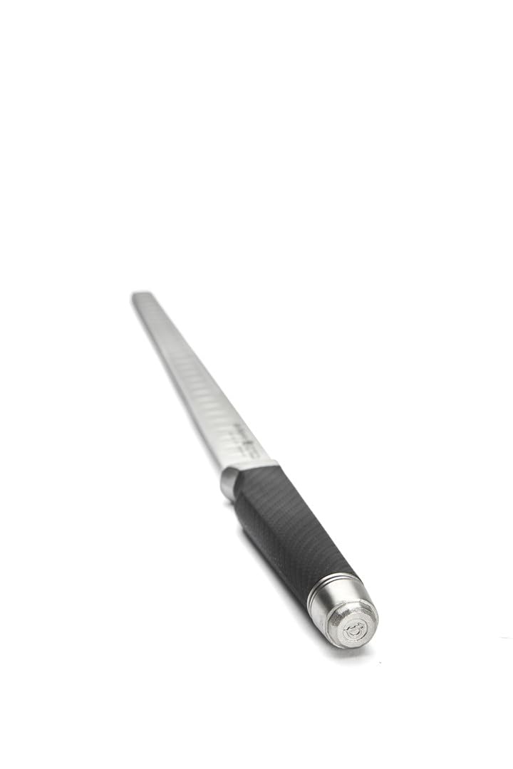 De Buyer - Couteau tranchelard Santoku FK2 en acier inoxydable - Longueur 30 cm -, Noir