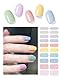 Wahrshei Nagelfolien | 20pcs Macaroon Nagelfolie Selbstklebend | UV Gel Nagelfolie | Gel Nail Stickers, Gellack Wraps für Nagel