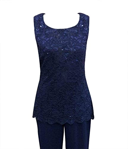 3 Pieces Mother of The Bride Dress Pant Suits Lace Evening Formal Dress for Wedding Guest Groom Women's3