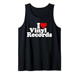Versión de texto blanco. I LOVE HEART VINYL RECORDS LP LPS Camiseta sin Mangas