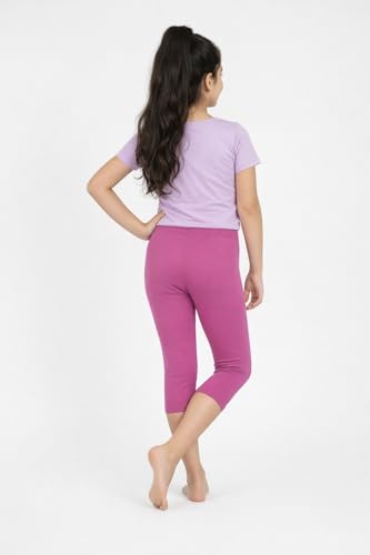 Image of CHARM N CHERISH Girls Cotton 3 /4th Leggings Pack of 1
