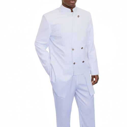African Suit for Men Elegant Dashiki Blazer Pants 2 Piece Set Business Attire Party Outfit Clothing2