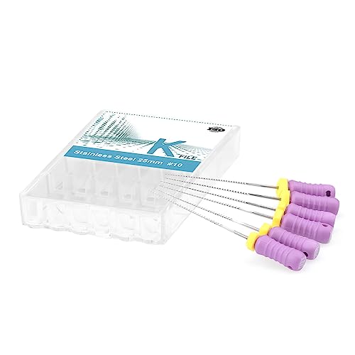 Xux 6Pcs/Pack Endo Hand Use K-File Stainless Steel Endodontic Files #10 Endo Rotary Files 21Mm/25Mm thumb #4