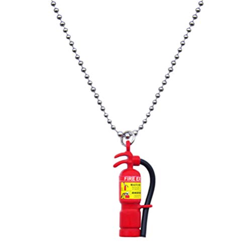 VALICLUD Extinguisher Pendant Necklace Stylish Fire Extinguisher Sweater Chain Firefighter Jewelry For Women Men Firefighter Souvenir Present