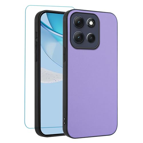 Coque Moto G86 5G antichoc fine violette anti-chute en cuir