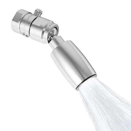 High Sierra Showerheads® - CLASSIC™ Solid Metal 2.0 GPM Award Winning, High Pressure Shower Head with Trickle Valve, Patented Nozzle Never Clogs - Polished Chrome Finish