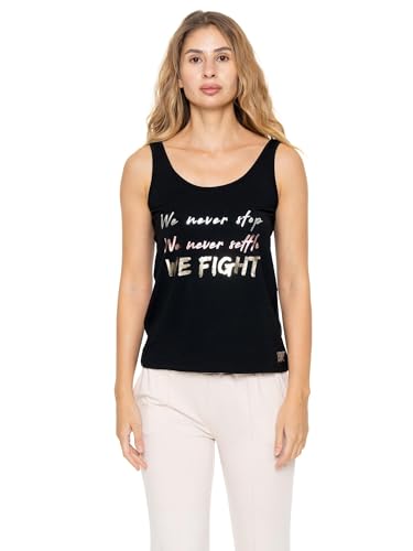 Camiseta de tirantes para mujer Classy LEONE 1947 en color negro para entrenamiento