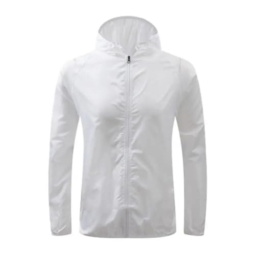 Protection solaire d'extérieur veste blanche de randonnée et voyage étanche 3XL