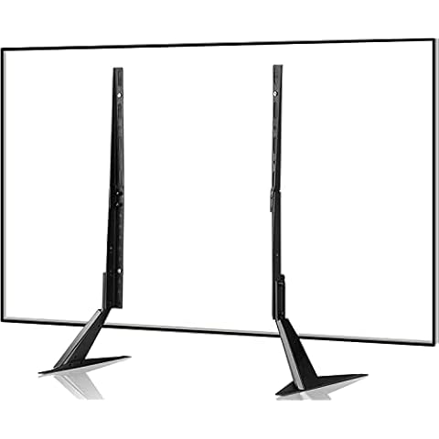Universal TV Stand 65 inch, Metal TV Legs for 22-65 inch LCD/LED/OLED/Plasma Flat&Curved Screen TV Height Adjustment with VESA 75x75mm to 800x400mm Max 50kgs/110lbs TV Feet TV Table Cover