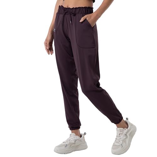 Image of Haowind Joggers for Women with Pockets Elastic Waist Workout Sport Gym Pants Comfy Lounge Yoga Running Pants