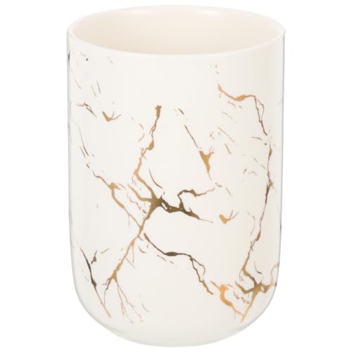 AOKWAWALIY Gobelet De Bain De Bouche en Céramique Effet Marbré 4.3 Pouces Gobelet À Eau Polyvalent pour Rangement Brosse À Dents Usage Domestique Et Hôtel