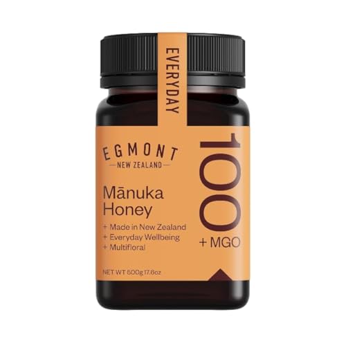 Egmont Raw Manuka Honey Multifloral 100+ MGO, 500 Grams | Authentic & Unpasteuried | 100% Pure New Zealand Honey | NON-GMO | 17.6oz