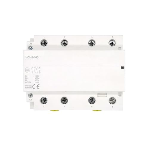 Contacteur de puissance HCH8-100 4P 100A 4NO DC24V rail Din monophasé triphasé