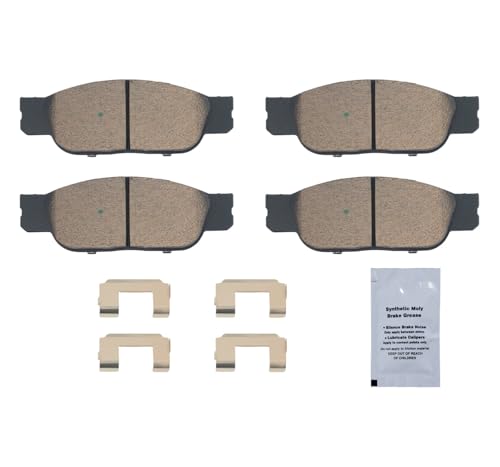 Image of HUSCH Front Ceramic Brake Pads Kit Fit For Ford Thunderbird 2002-2005 | For Jaguar S-Type 1999-2002, For Lincoln LS 2000-2006