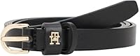Tommy Hilfiger Damen Gürtel Essential Effortless 1,5 cm Ledergürtel, Schwarz (Black), 70 cm