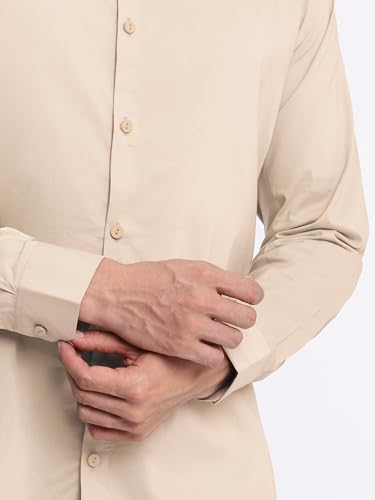 Image of Beyoung Cotton Plain Regular Fit Shirt for Men | Full Sleeve | Formal Shirt | Classic Collar Cotton