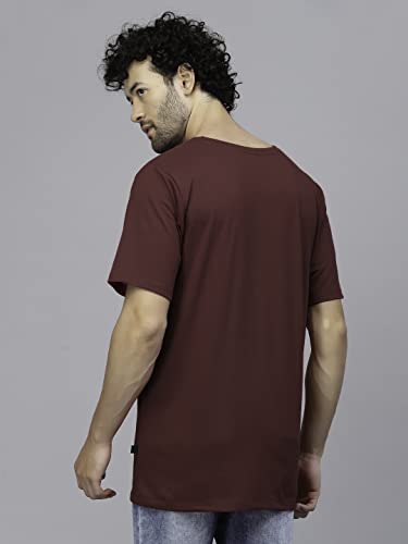Image of Rigo Back Printed Half Sleeves Round Neck Oversized T-Shirt for Men | Drop Shoulder T-Shirt for Men | Loose Baggy Fit T-Shirt for Men