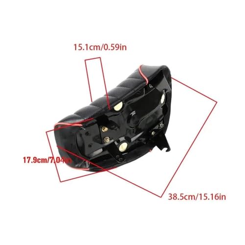 Cojín de asiento para motocicleta antideslizante con borde rojo 2