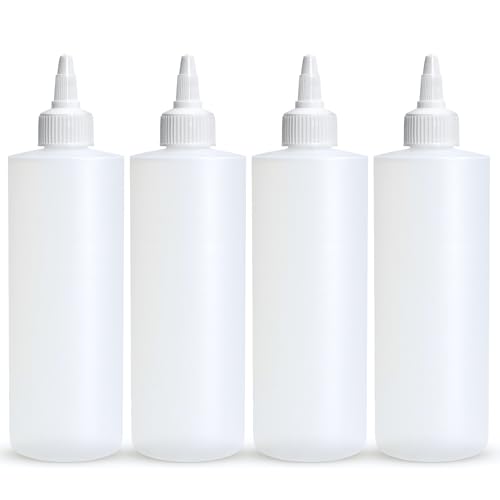 BRIGHTFROM 12 Oz Squeeze Bottles 4-Pack