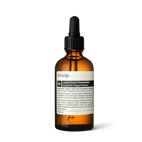 Aesop Lucent Facial Concentrate - Lightweight Vitamin C Facial Serum for Replenished, Hydrated, and Balanced Skin - 2.1 Oz