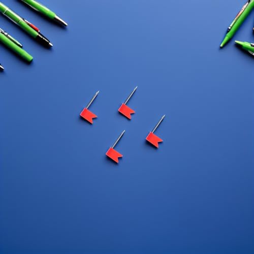 Chinchetas para mapas de oficina Luxshiny banderas rojas de plástico para marcar corcho y proyectos 8