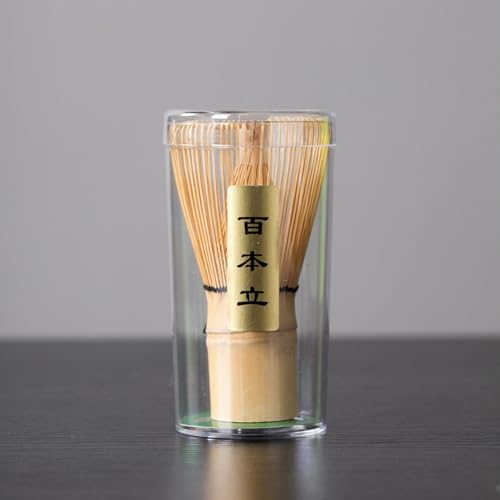 HongzyFirm 茶道7セット 茶器 竹製 抹茶ブラシ 茶筅 碗 抹茶杵 陶器製 茶筅架 杵 (百本立*1)