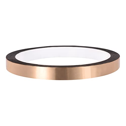 Rebower Gold Tone Metalized Polyester Film Tape[ for Accent Wall, Packing, Printing]-0.47inch x 164ft/ 1 Roll