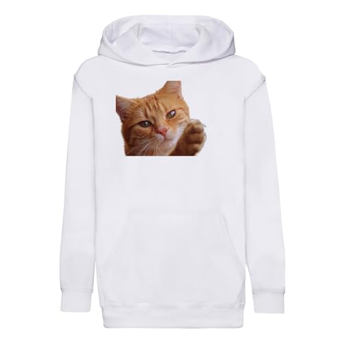 Sweat à capuche enfant chat roux un pull doux comme un câlin
