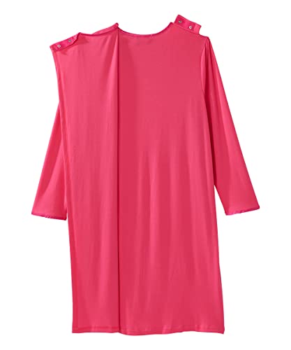 Silvert's Adaptive Clothing & Footwear Open Back Night Gown For Ladies - Assisted Dressing Hospital Gown - Pink Lge #TOP1