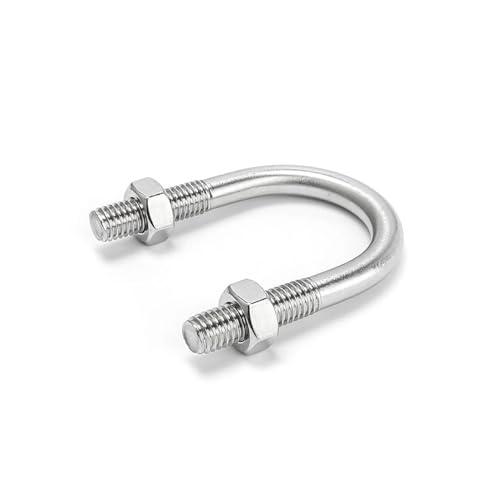 1/2pcs 304 Stainless Steel U-Type Bolts with Nuts Hoop Horse M6 M8 M10 M12 U-Shaped Screws for Construction Installation Fastene