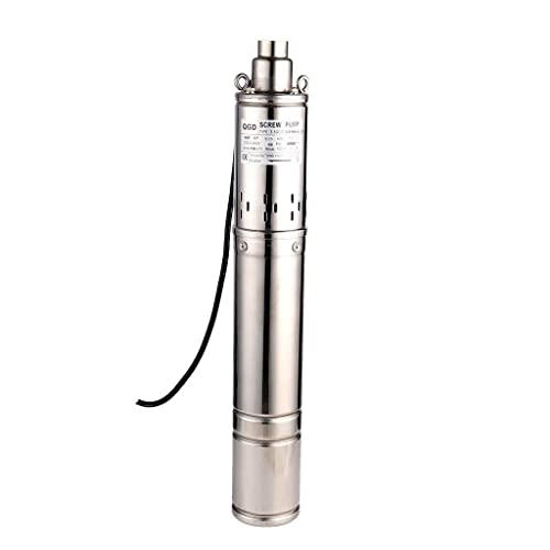 Zyiy 3.5 Inch Deep Well Pump Submersible Screw Pump 220-240V/60Hz 0.75Kw 1Hp Water Pump Max. Head 100M/328Ft Flow 8Gpm 90Mm Tube Stainless Steel Well Pump For Home And Industrial Garden Agricultural #TOP4