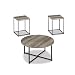 Signature Design by Ashley - Wadeworth Distressed Occasional Table Set of 3, Brown/Black Wood