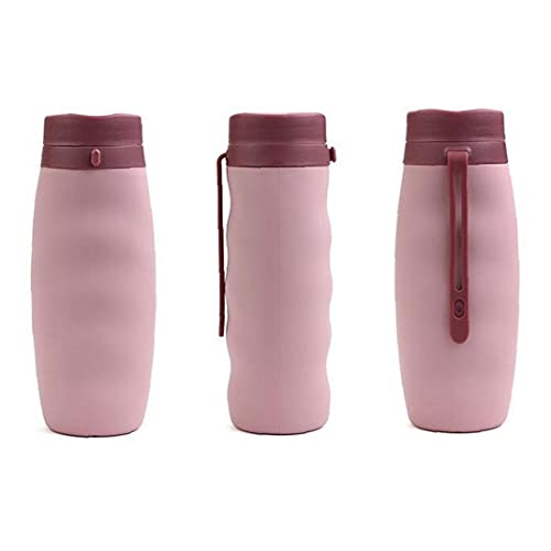 NIDONE Inklapbare Waterfles Outdoor Vouwen Compressie Drink Flessen Siliconen Reizen Cup Roze - Image 5