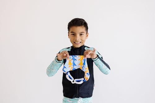 Image of Splash Place KIDS SWIM GOGGLES with Fabric Strap | Tangle-Free Swimming Goggles for Kids (BLAZE)