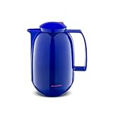 ROTPUNKT Isolierkanne 1,0 Liter I hochwertig I Glaseinsatz I voller GeschmackI I leicht zu reinigen I 24 Std heiß 36 std kalt - hyperblue