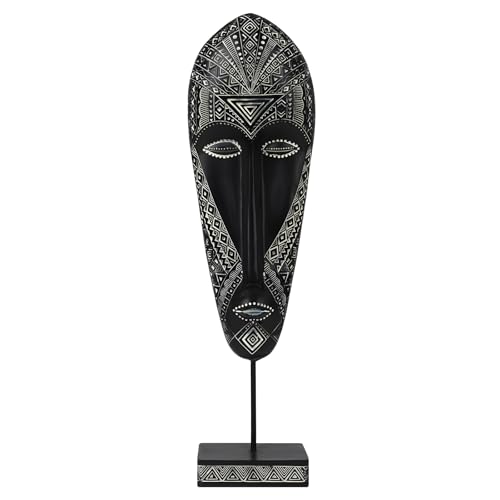 Notart_Art_Gallery | African Mask Wall Decor, Tribal Resin Statue, Hand-Painted Bohemian Home Art, Modern & Rustic Wall Sculpture for Living Room, Office