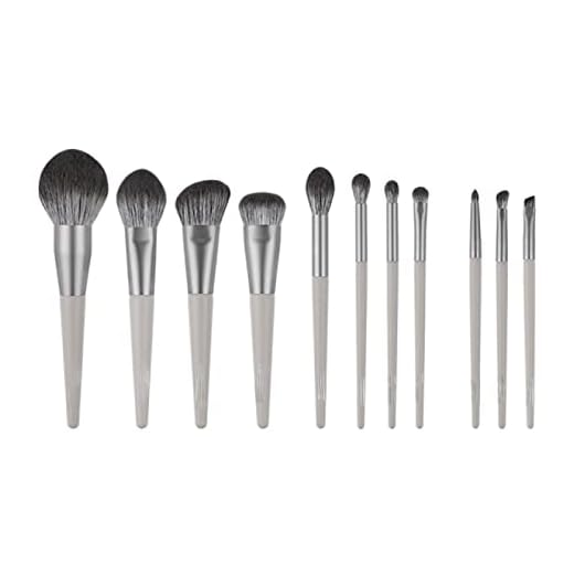 Sminkborstar set sminkborste set mjuk borste set nybörjare makeup borste sminkborstar set pulver foundation rouge smink borste verktyg grå