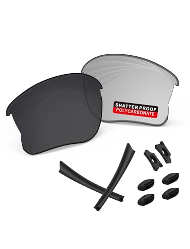 Image of PRO+ Polycarbonate Replacement Lenses & Rubber Kits /Nose Pads for Oakley Flak Series Sunglasses