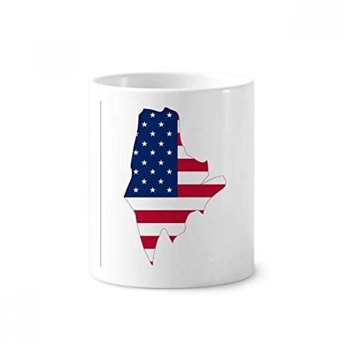 Gobelet céramique drapeau Maine cadeau idéal tasse blanche pour stylos et brosses